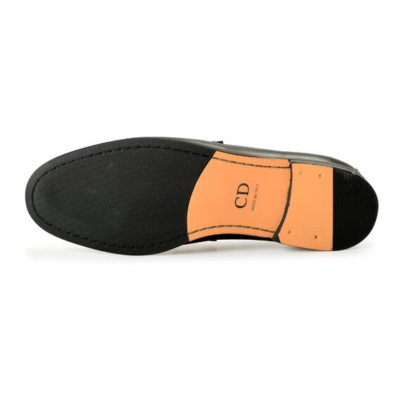 Dior Men's Black 100% Leather Loafers Dress Shoes US 10 IT 43 - Picture 6 of 8